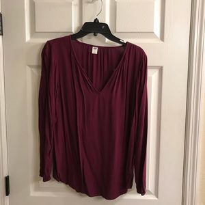 Maroon Flowy Top by Old Navy